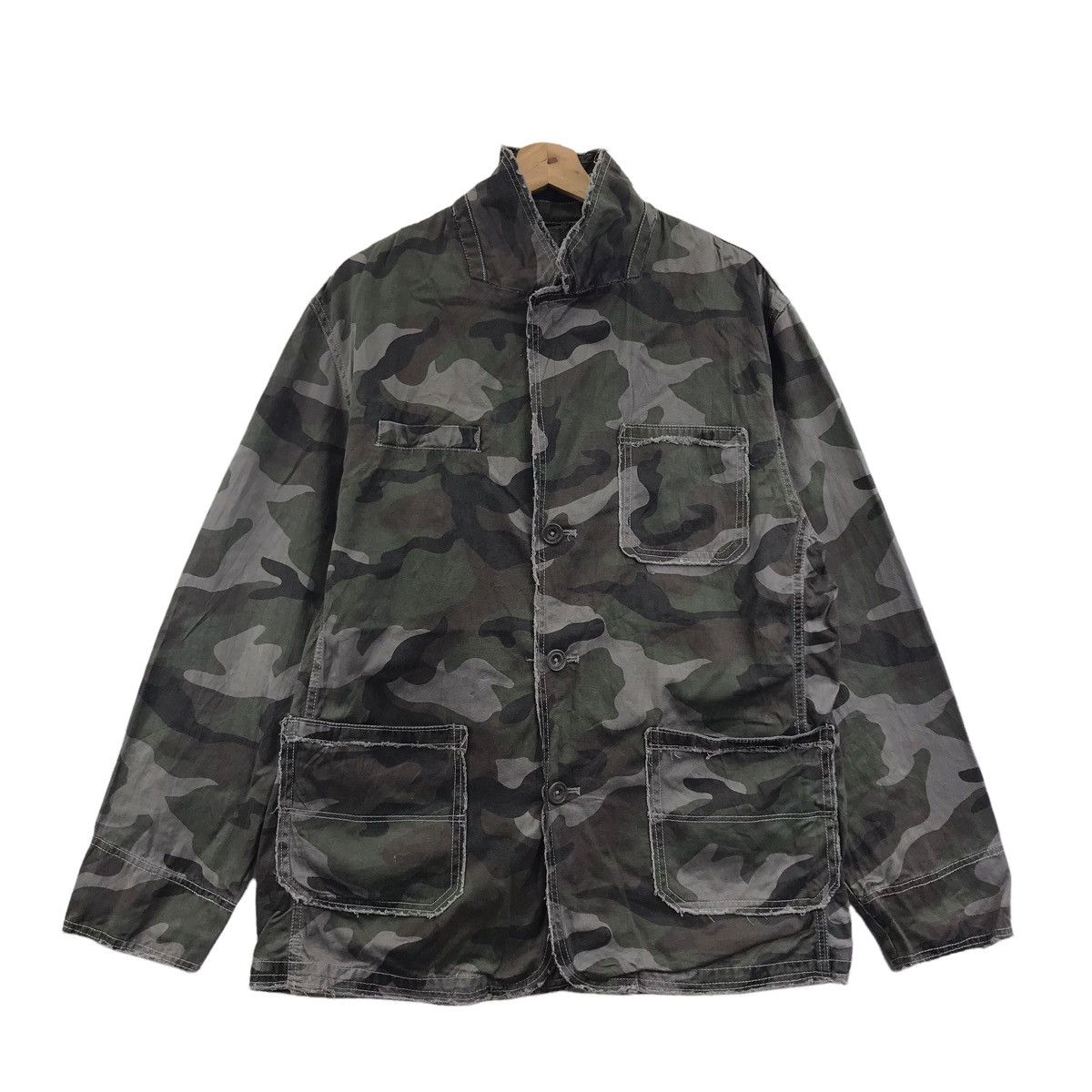 Tony Hawk TONY HAWK SKATEBOARD Camouflage Green Army Chore Jacket Size US L / EU 52-54 / 3 - 1 Thumbnail