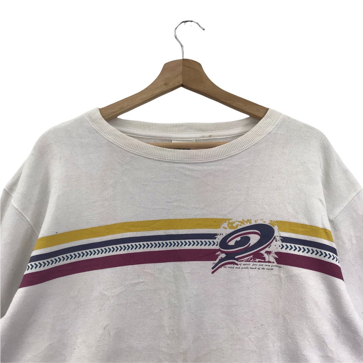 Vintage PIKO RESORT SURF Surfboard Hawaii Ski White Sweatshirt Size US L / EU 52-54 / 3 - 4 Thumbnail