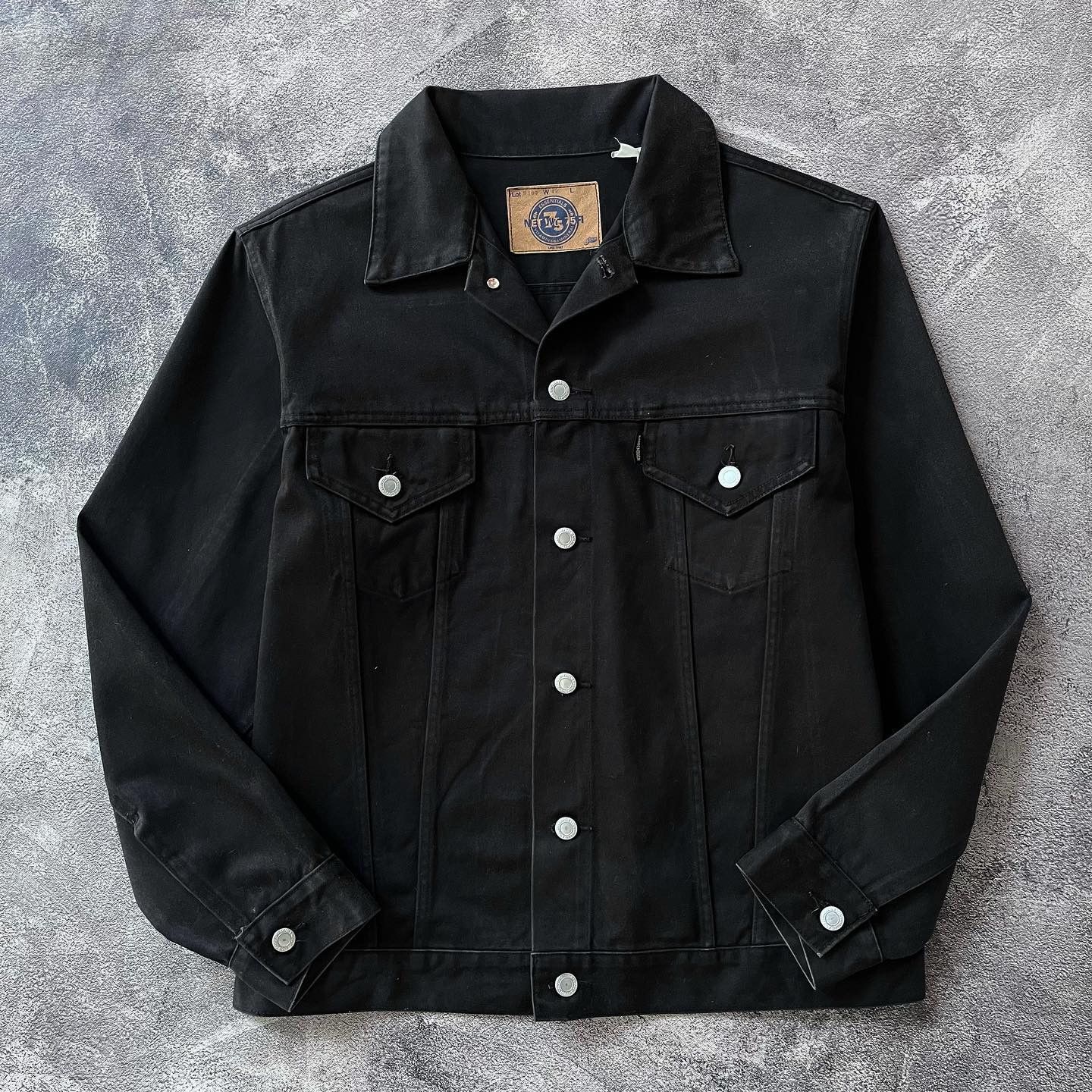 image of Fragment Design x Goodenough Trucker Jacket in Black, Men's (Size Medium)