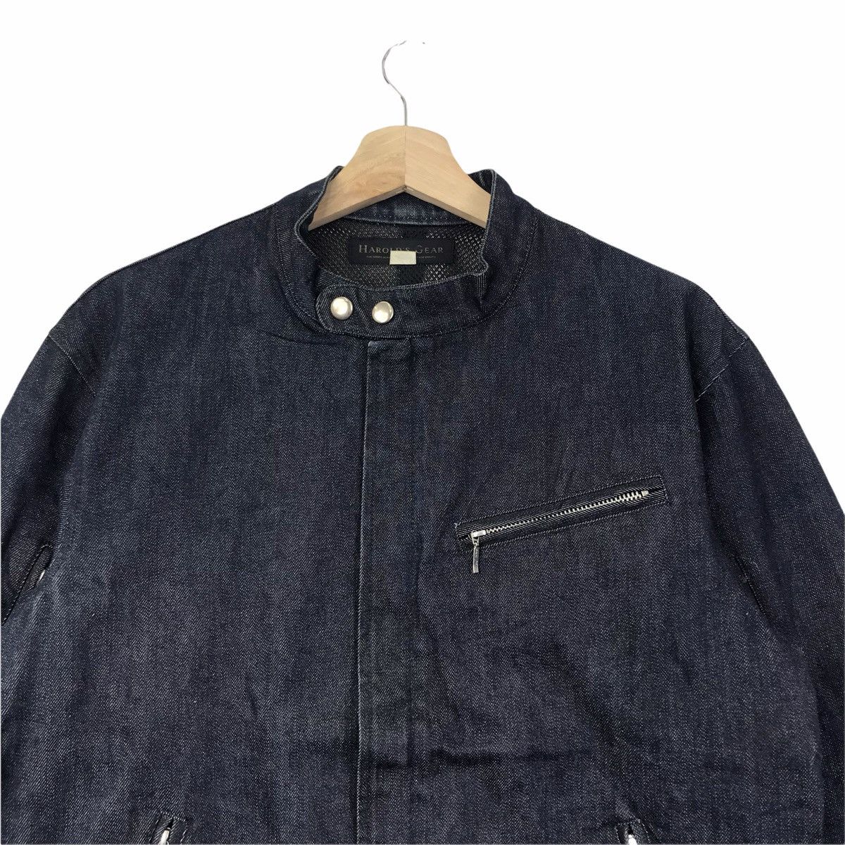 Vintage HAROLD’S GEAR Denime Blue Jeans Motorcycle Jacket Size US L / EU 52-54 / 3 - 3 Thumbnail