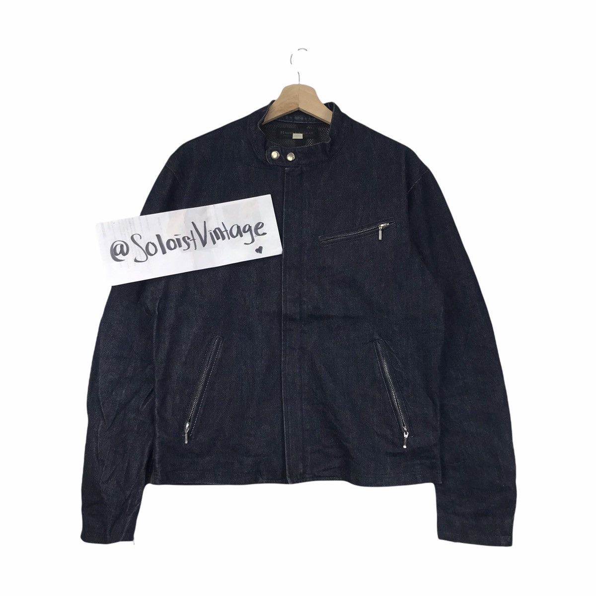 Vintage HAROLD’S GEAR Denime Blue Jeans Motorcycle Jacket Size US L / EU 52-54 / 3 - 1 Thumbnail