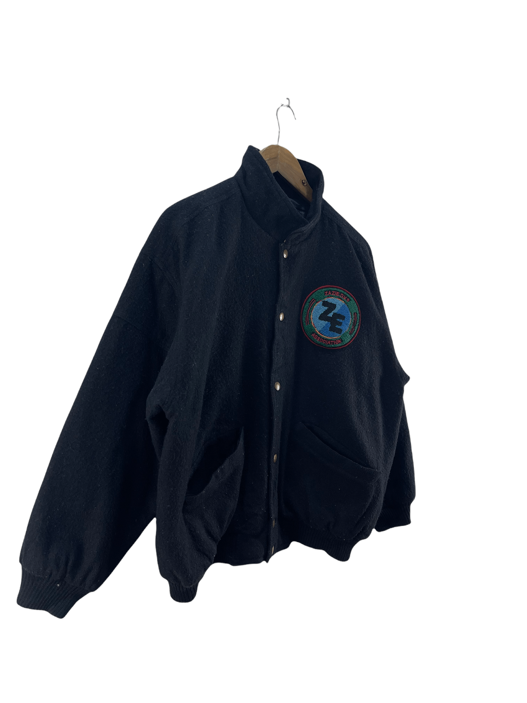 Japanese Brand VINTAGE ZAZIE D.V.S ASSOCIATION VARSITY JACKET Size US L / EU 52-54 / 3 - 7 Thumbnail