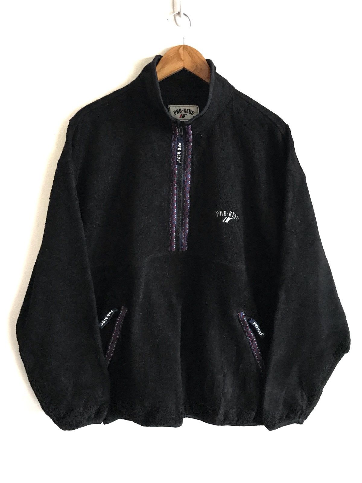 image of Pro Keds Fleece Jacket in Black, Men's (Size Large)