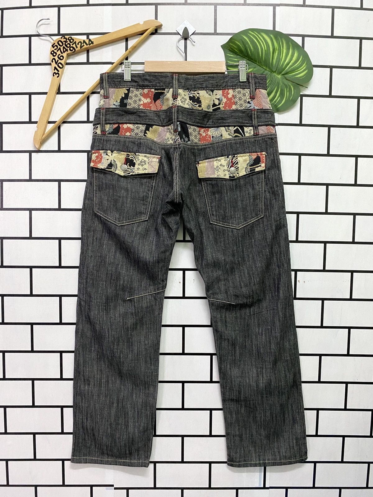 Japanese Brand Japan WILD KHAKI Double Waist Floral Motif Multipocket Pants Size US 31 - 2 Thumbnail