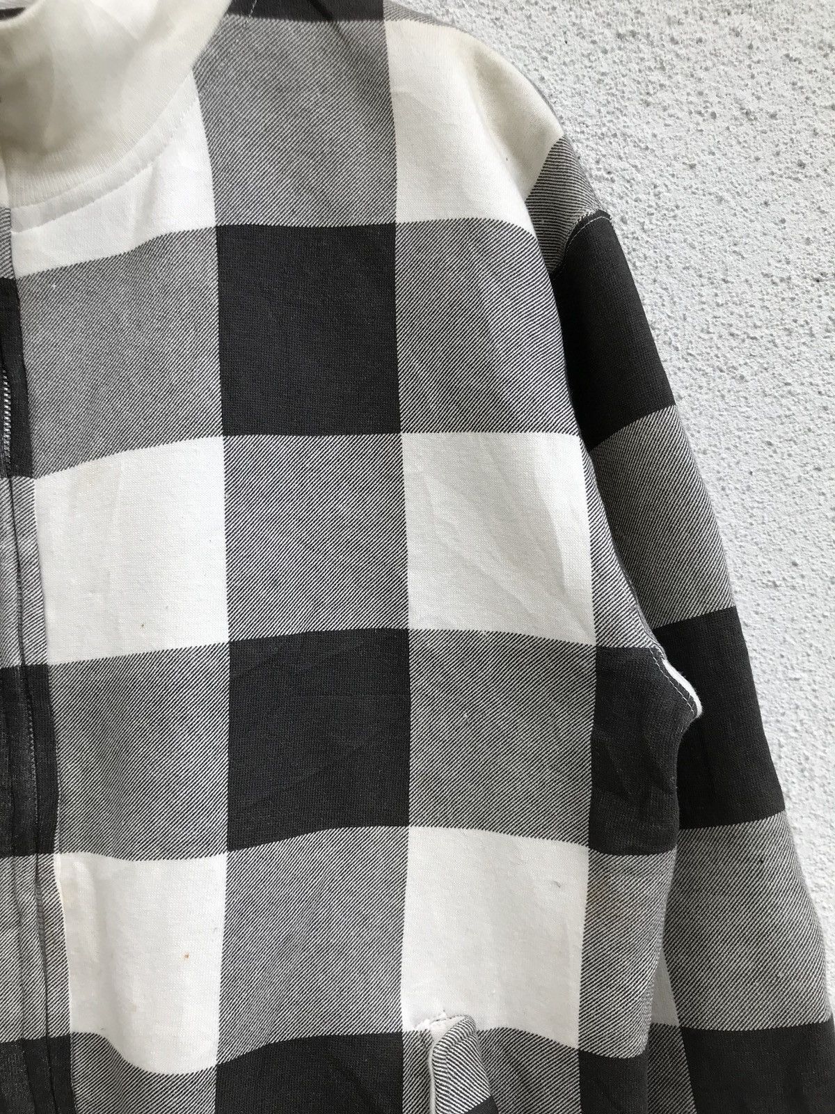 Designer × Japanese Brand Checked Zipper Jacket Funky Bass Brand Fleece Lining Size US M / EU 48-50 / 2 - 5 Thumbnail