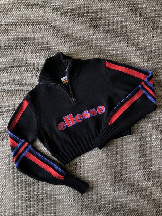 Vintage Ellesse W Madonna Crop Knit Jumper Vintage Grailed