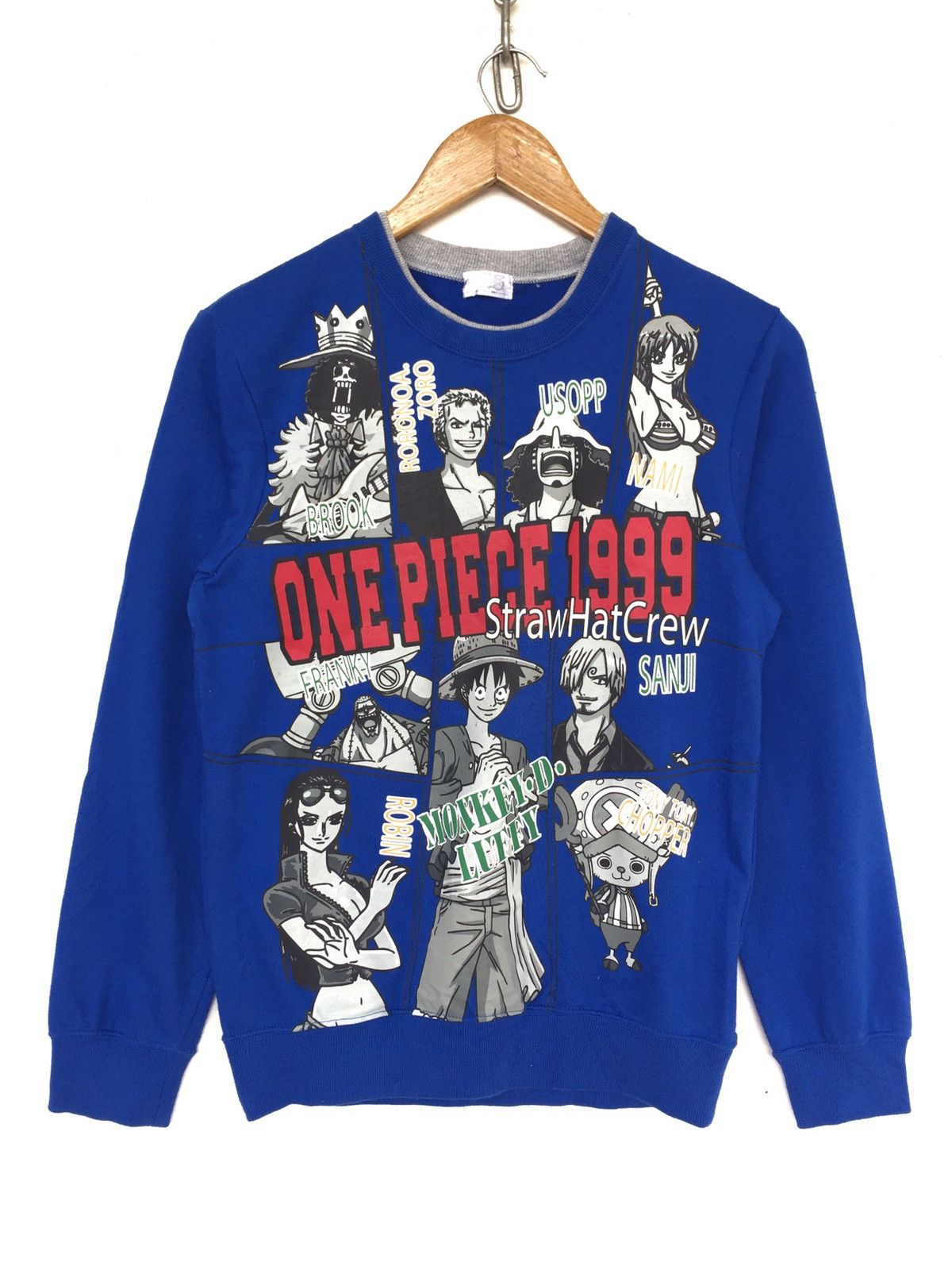 Anime × Japanese Brand × One Piece Vintage Anime One Piece Sweatshirt Overprint 18:5x25 Size S / US 4 / IT 40 - 1 Thumbnail