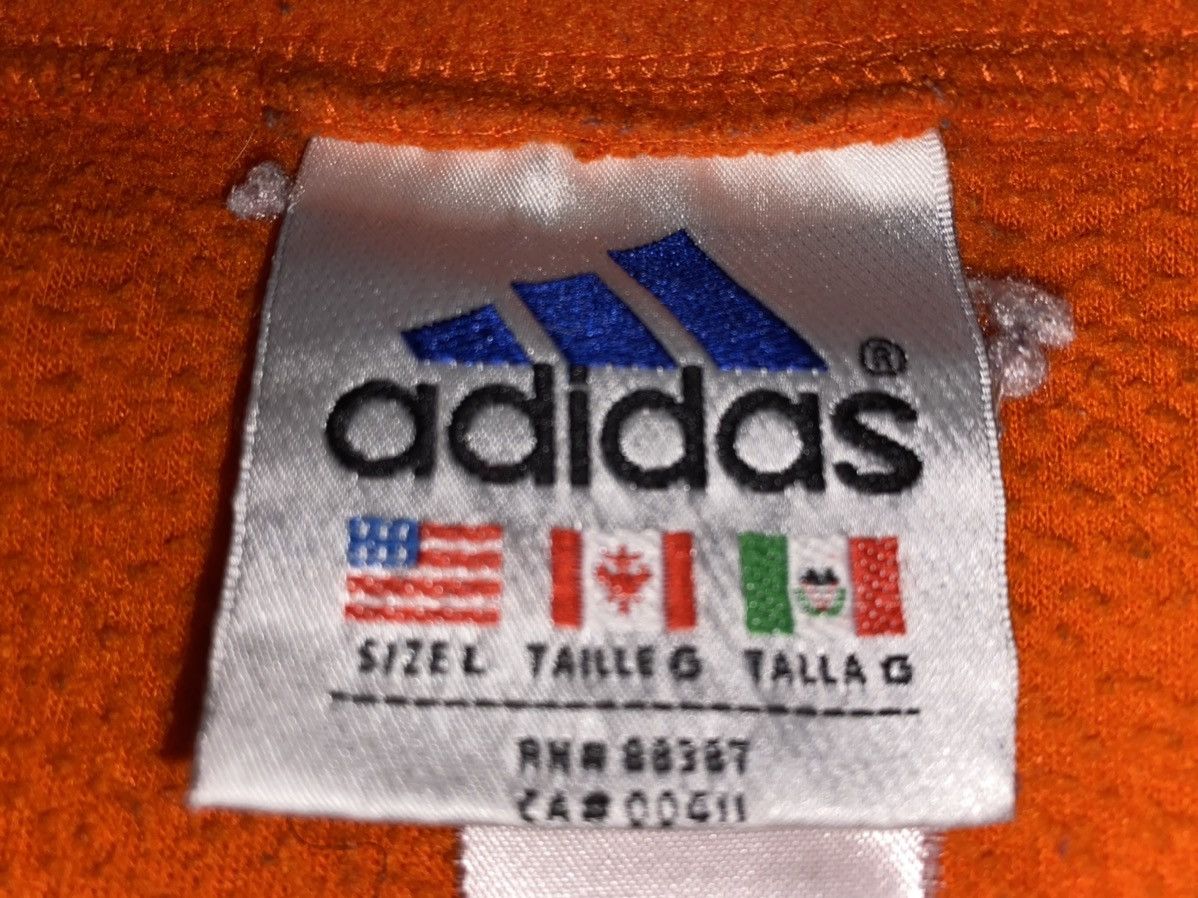 Adidas Vintage 90s Adidas Orange Fleece Pullover Sweater Size US L / EU 52-54 / 3 - 4 Thumbnail