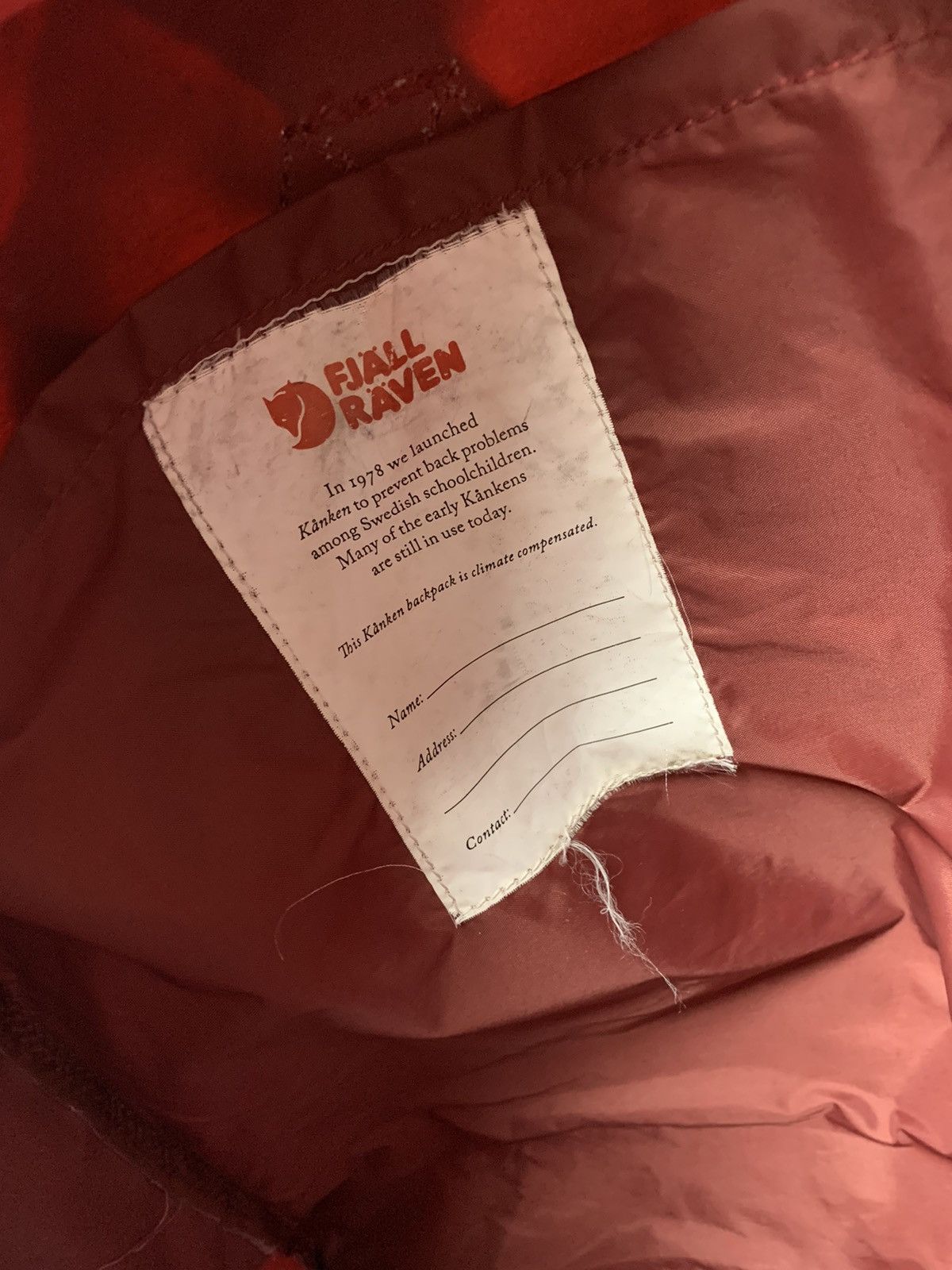 Fjallraven Vintage Fjallraven Kanken Distressed Burgundy Backpack Bag Size ONE SIZE - 24 Thumbnail