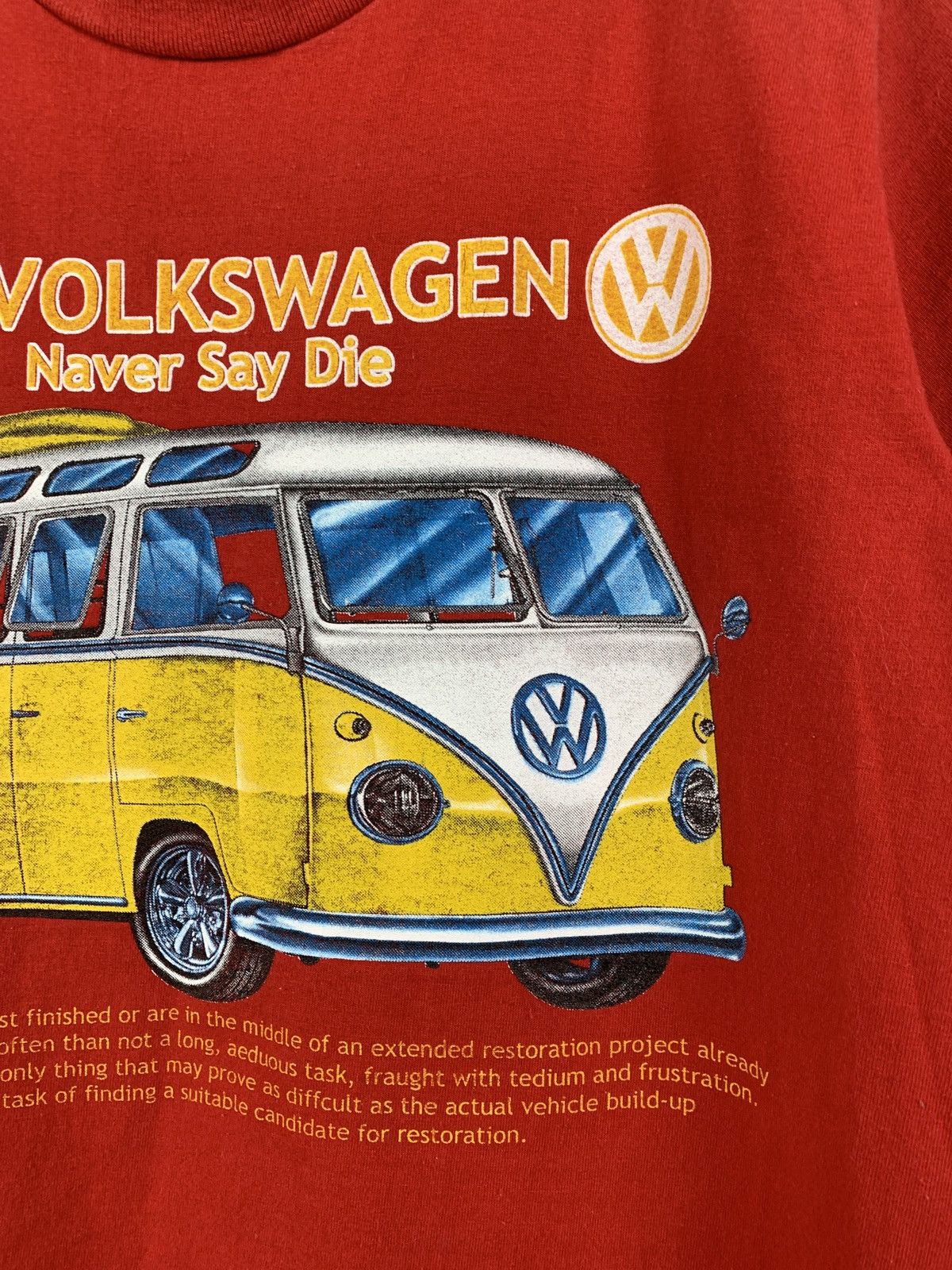 Vintage Vintage The Volkswagen Double Sided Red T-Shirt Size US S / EU 44-46 / 1 - 9 Thumbnail