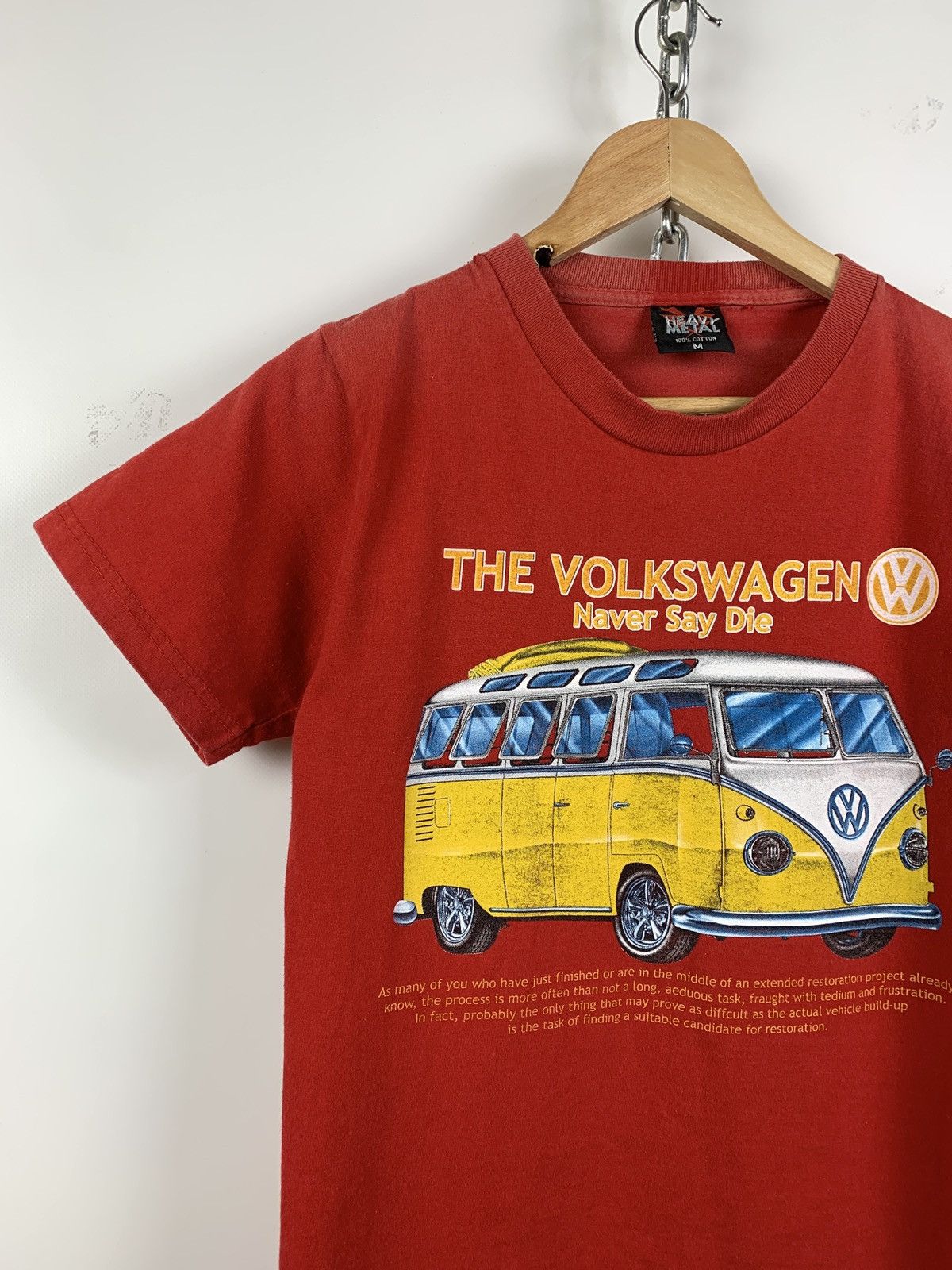 Vintage Vintage The Volkswagen Double Sided Red T-Shirt Size US S / EU 44-46 / 1 - 3 Thumbnail
