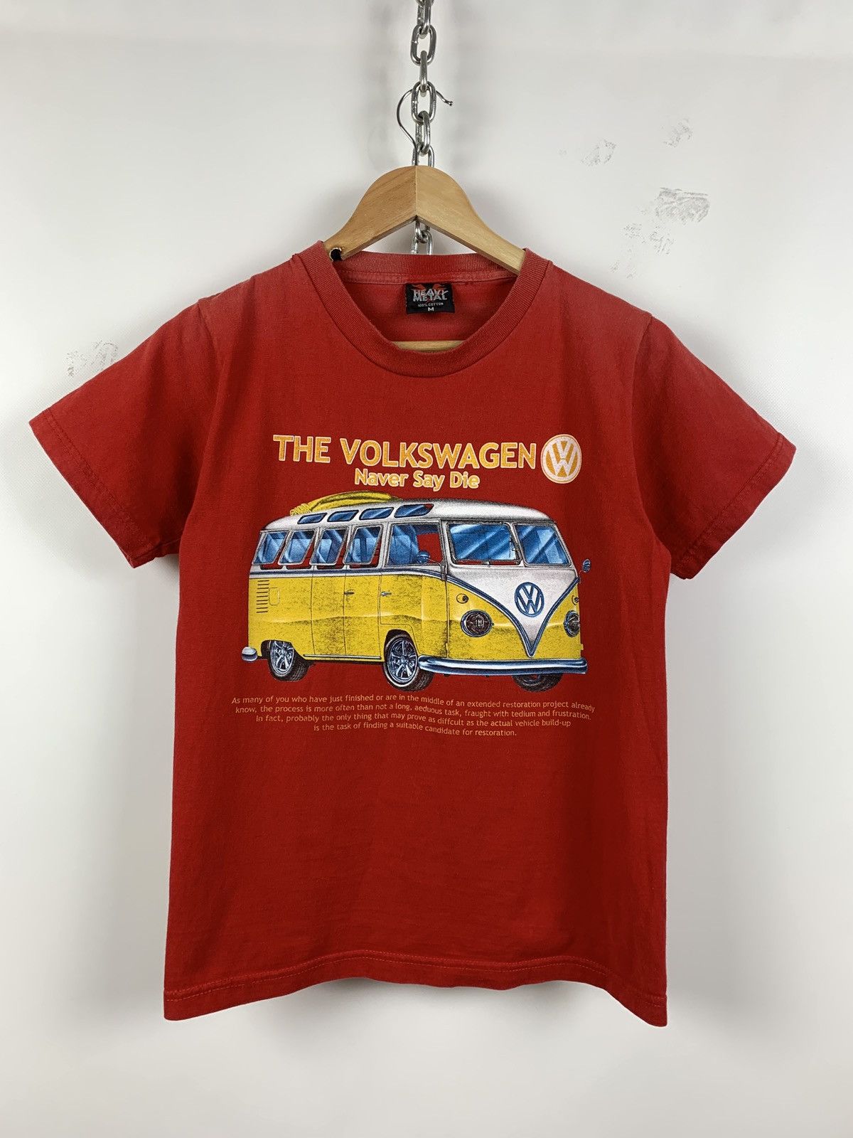 Vintage Vintage The Volkswagen Double Sided Red T-Shirt Size US S / EU 44-46 / 1 - 1 Thumbnail