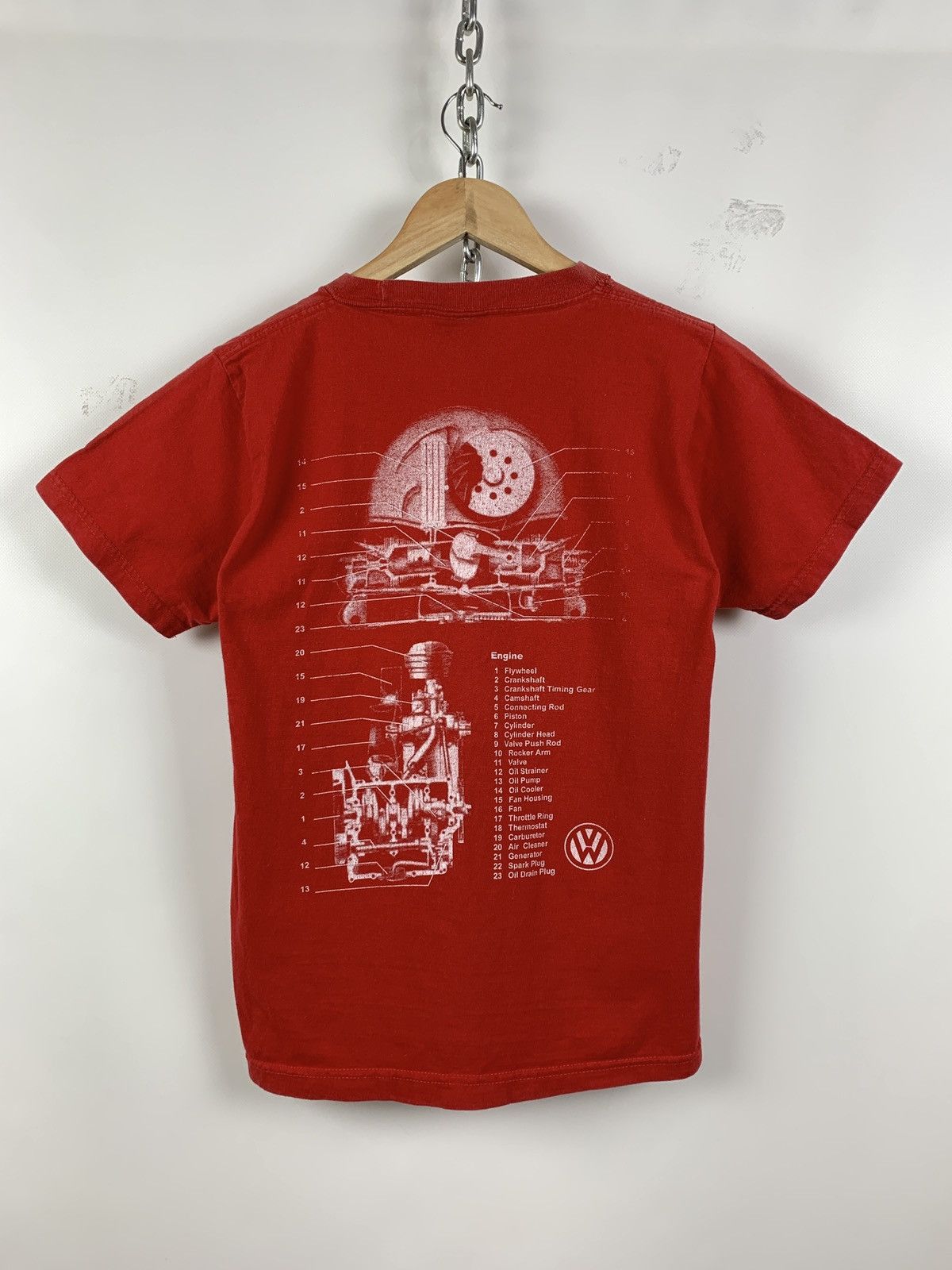 Vintage Vintage The Volkswagen Double Sided Red T-Shirt Size US S / EU 44-46 / 1 - 2 Thumbnail