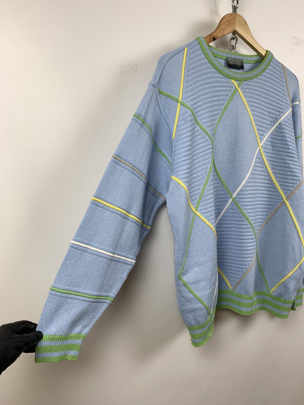 Carlo Colucci Carlo Colucci Multicolor Sweater Coogi Style Size US L / EU 52-54 / 3 - 7 Thumbnail