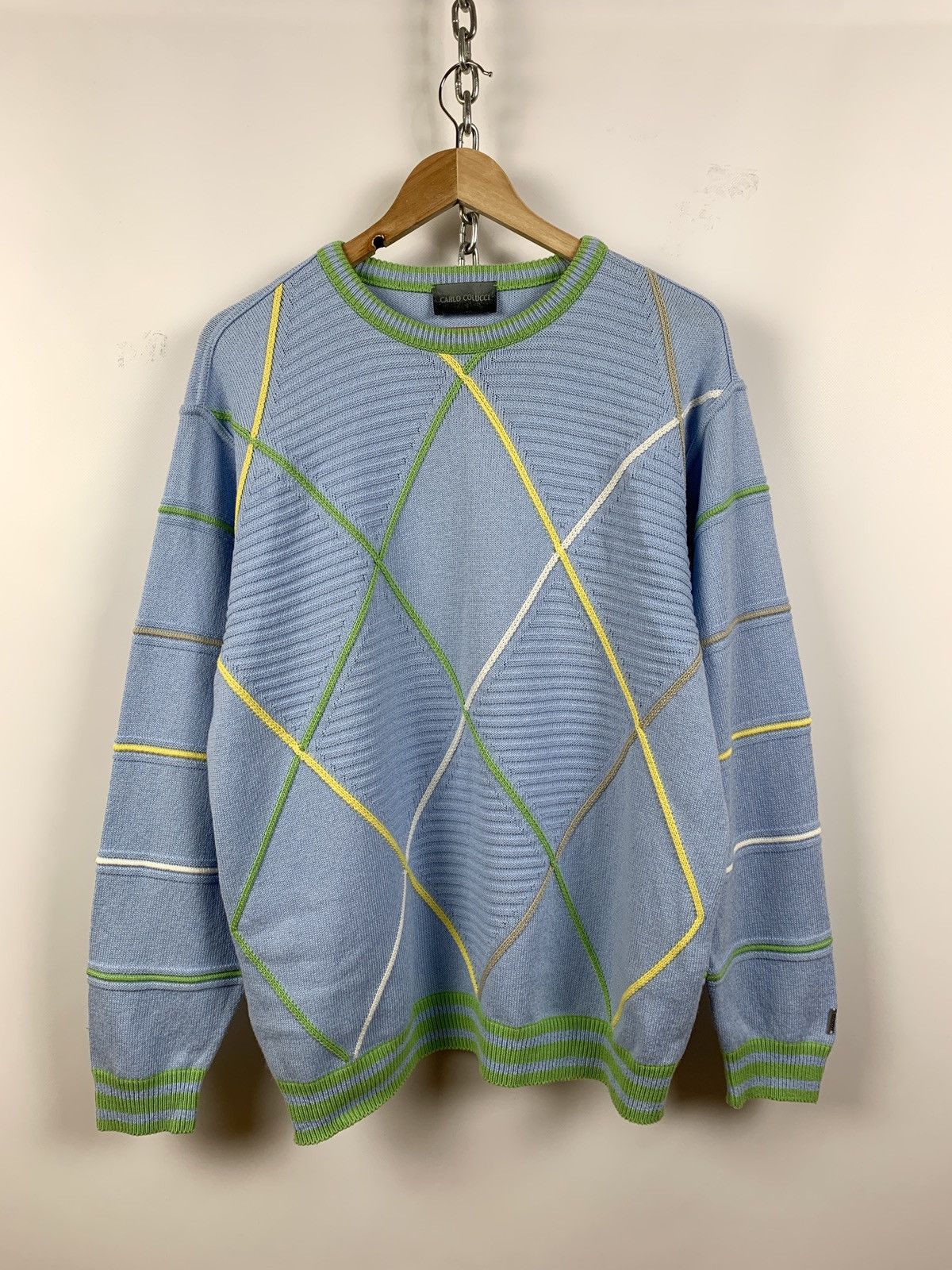 Carlo Colucci Carlo Colucci Multicolor Sweater Coogi Style Size US L / EU 52-54 / 3 - 1 Thumbnail
