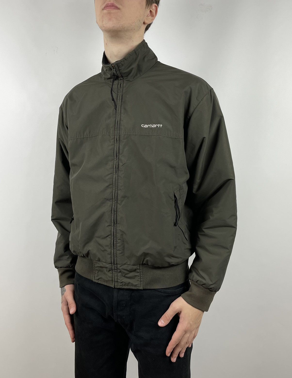 Vintage Carhartt Nylon/Fleece Khaki Jacket