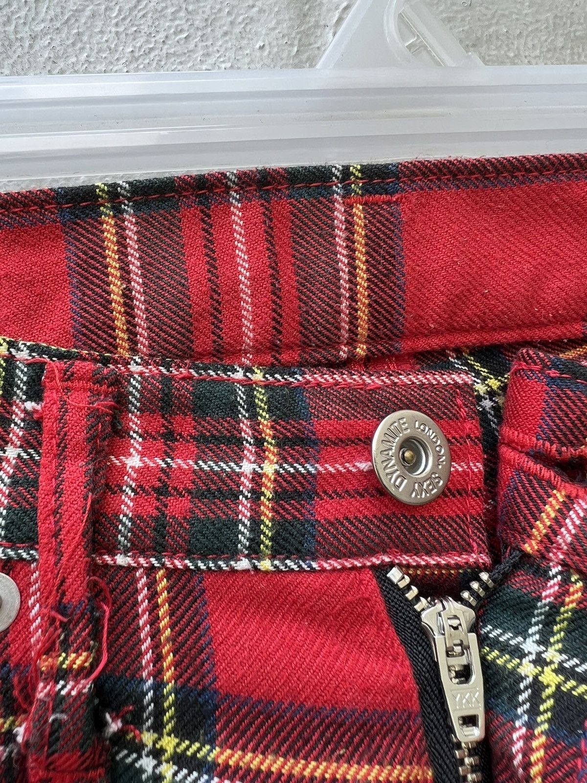 Vintage Vintage 90s Sexy Dynamite London Tartan Punk Trouser Pant Size US 29 - 7 Thumbnail