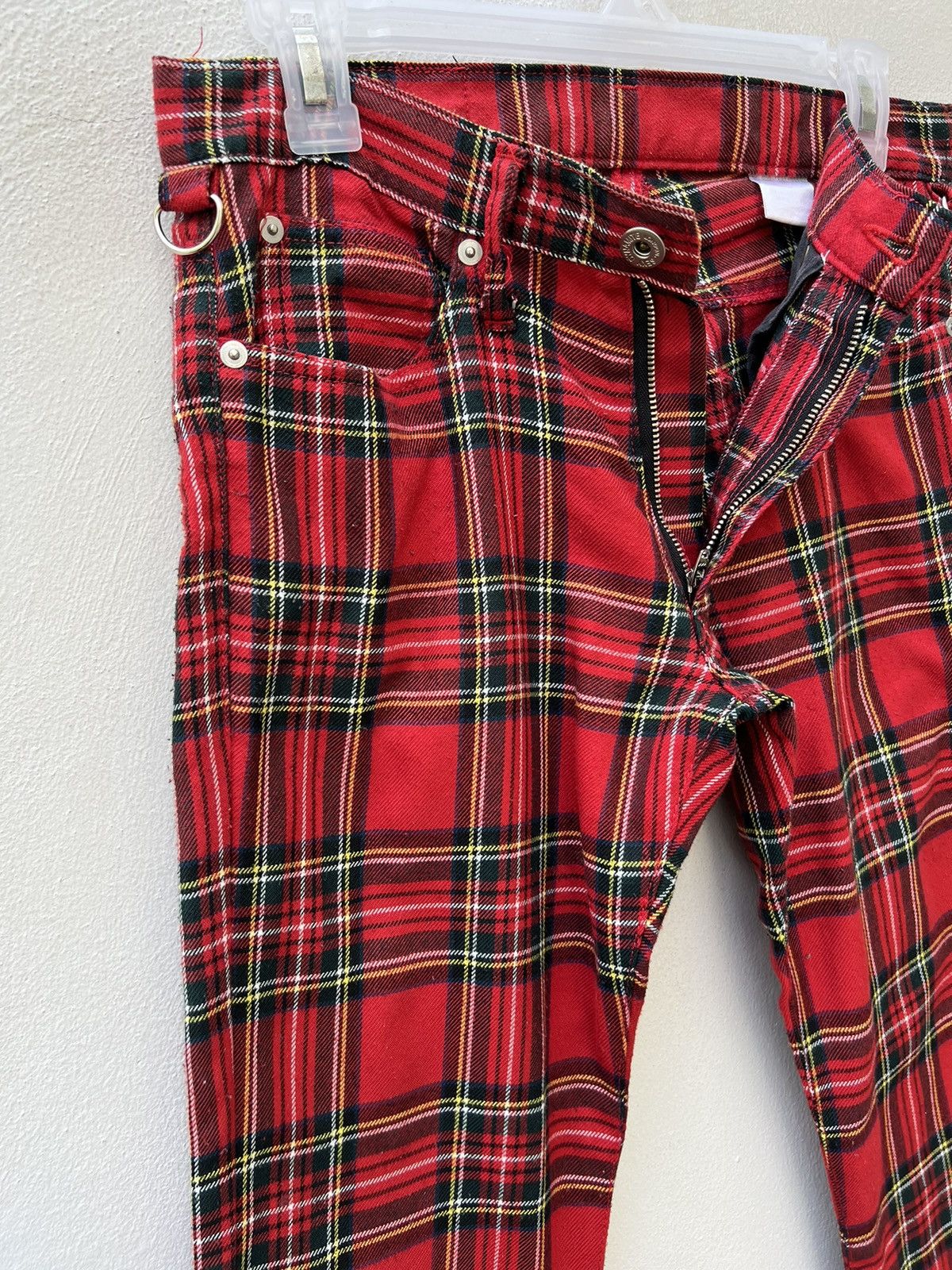 Vintage Vintage 90s Sexy Dynamite London Tartan Punk Trouser Pant Size US 29 - 8 Thumbnail
