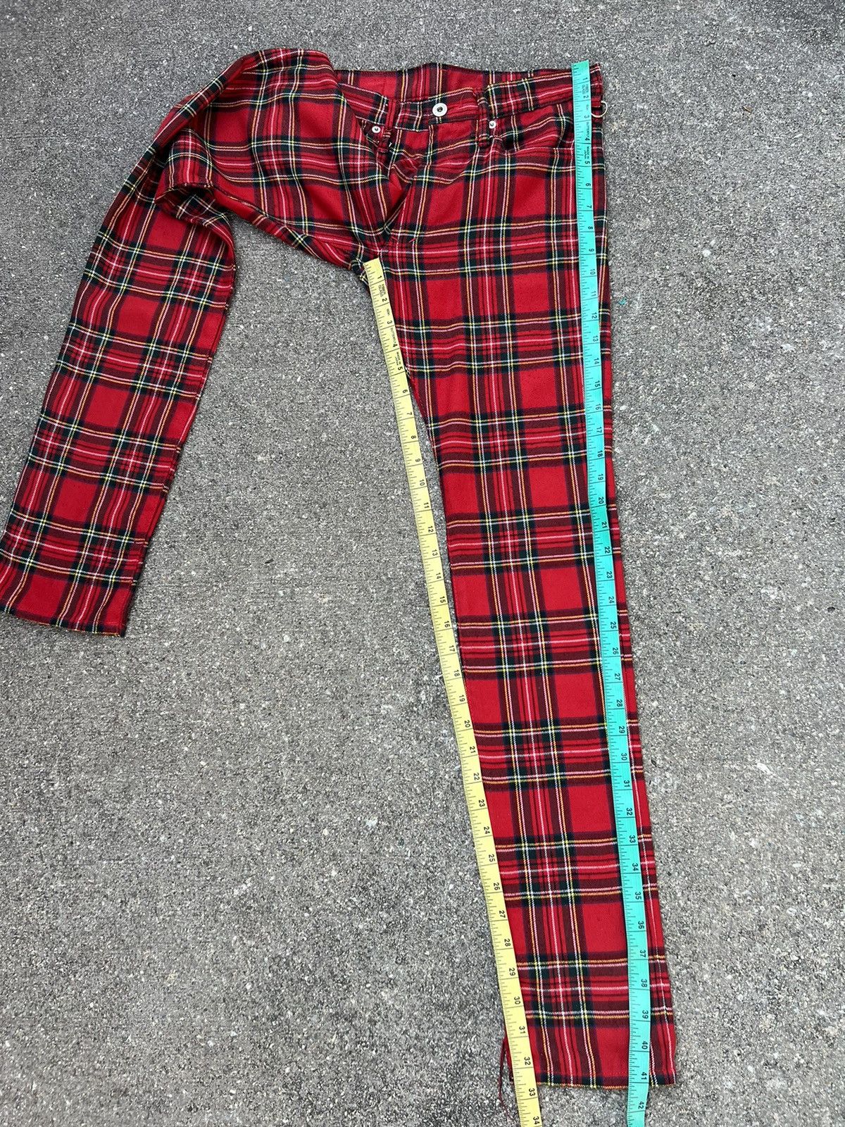 Vintage Vintage 90s Sexy Dynamite London Tartan Punk Trouser Pant Size US 29 - 4 Thumbnail