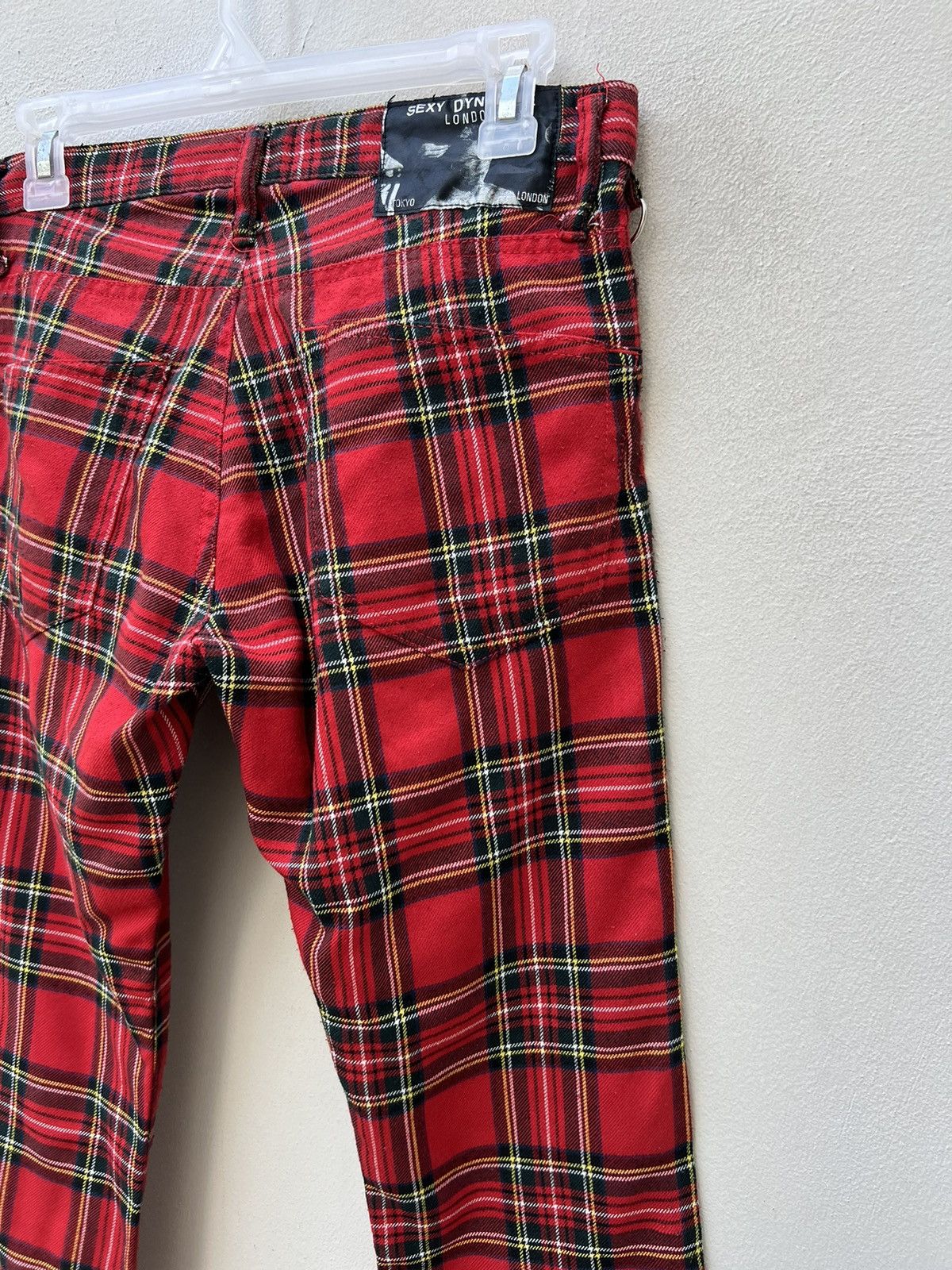 Vintage Vintage 90s Sexy Dynamite London Tartan Punk Trouser Pant Size US 29 - 19 Thumbnail