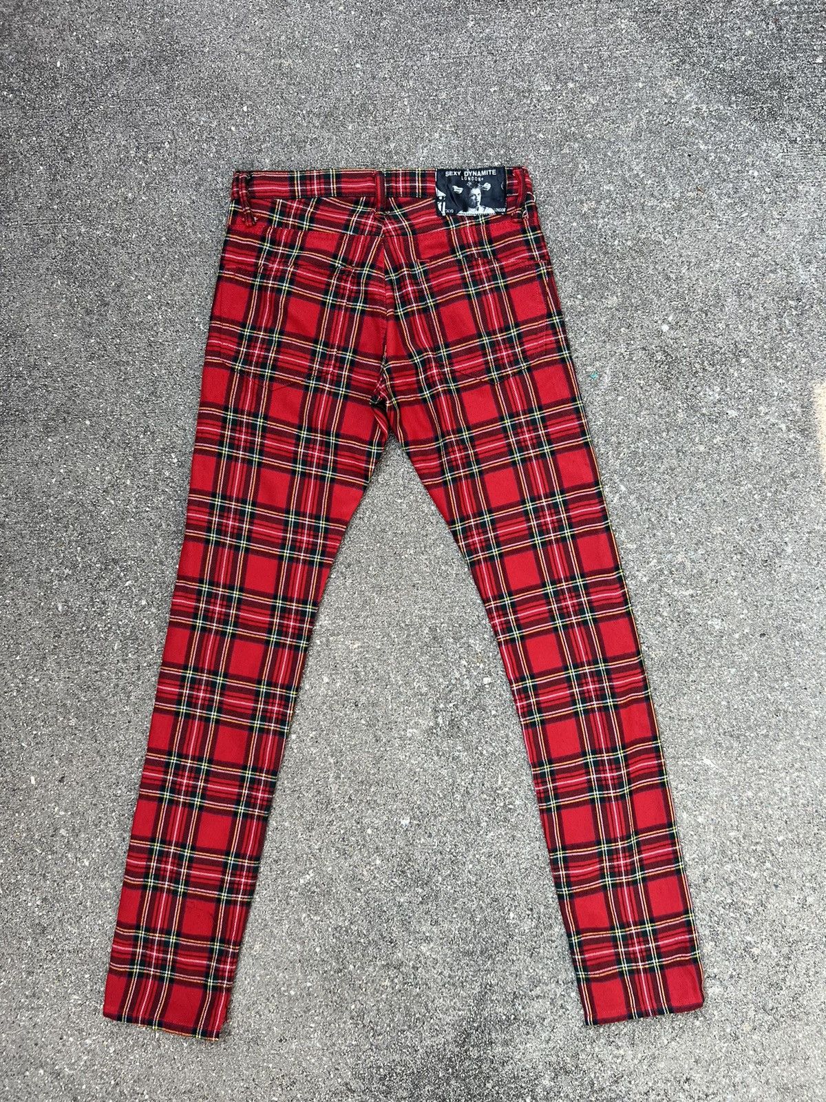 Vintage Vintage 90s Sexy Dynamite London Tartan Punk Trouser Pant Size US 29 - 5 Thumbnail