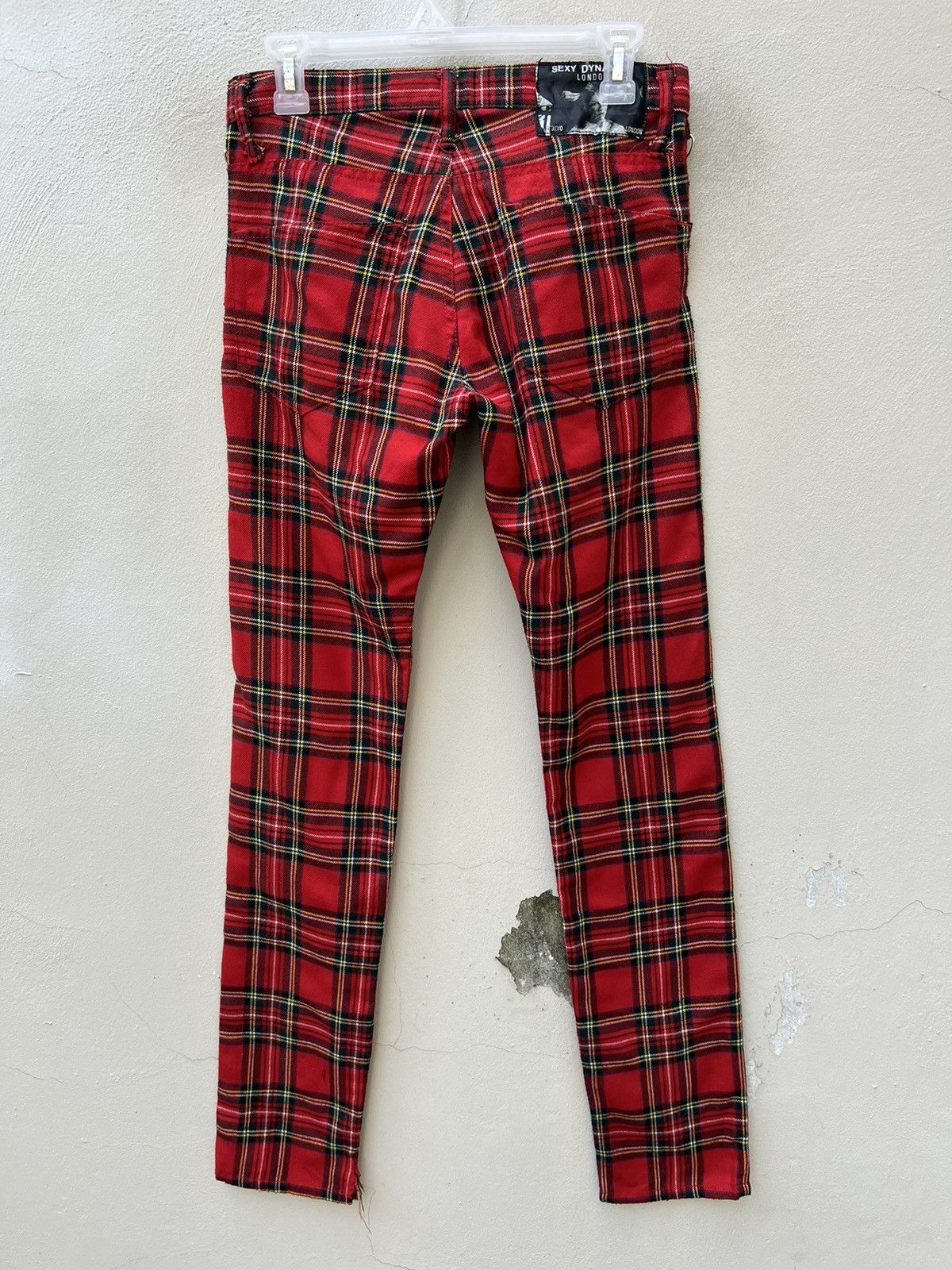 Vintage Vintage 90s Sexy Dynamite London Tartan Punk Trouser Pant Size US 29 - 16 Thumbnail
