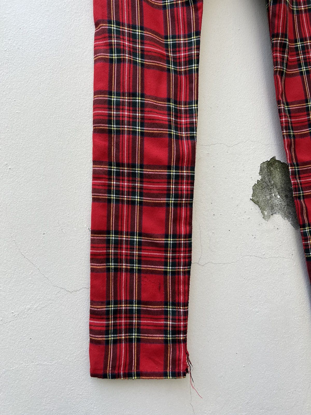Vintage Vintage 90s Sexy Dynamite London Tartan Punk Trouser Pant Size US 29 - 18 Thumbnail