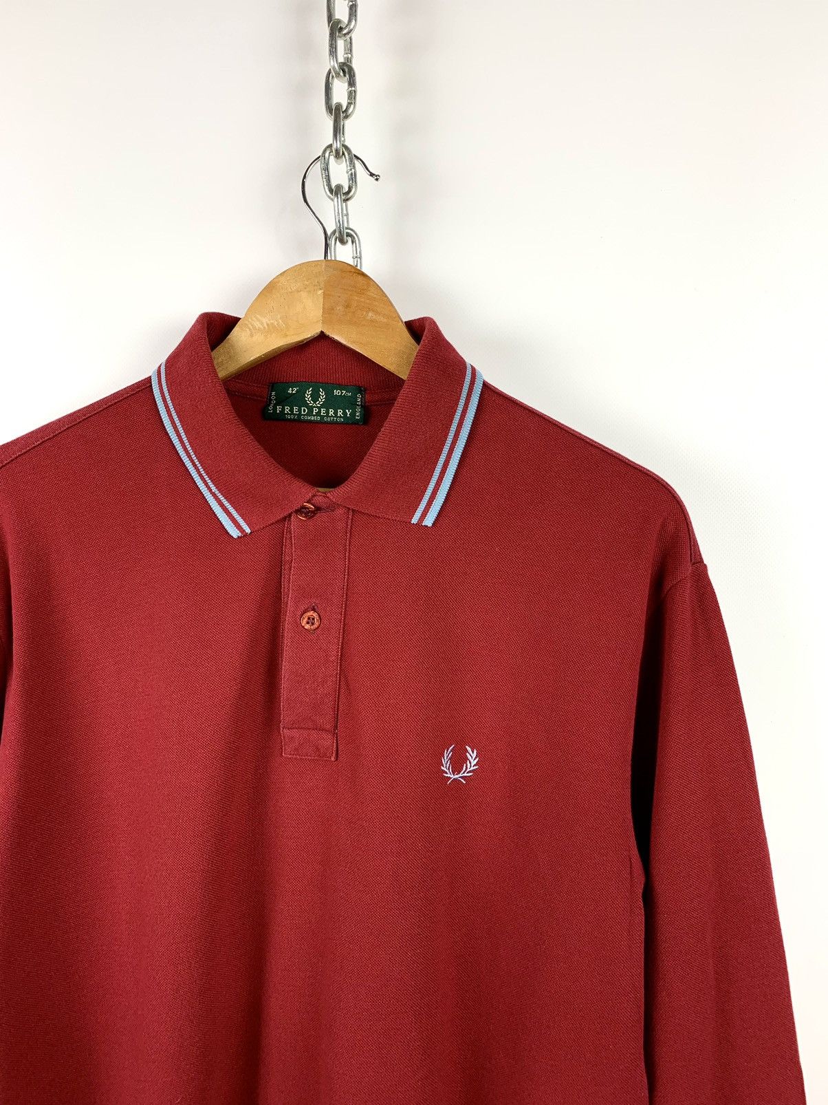 Fred Perry 90s Vintage Fred Perry Long Sleeve England Made In Italy Size US M / EU 48-50 / 2 - 7 Thumbnail