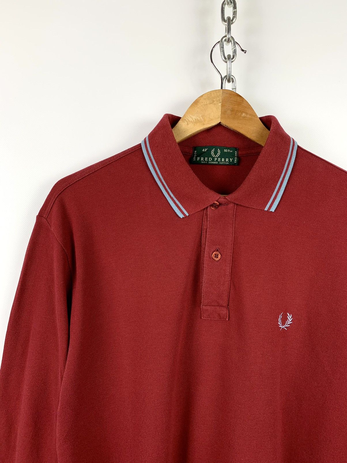 Fred Perry 90s Vintage Fred Perry Long Sleeve England Made In Italy Size US M / EU 48-50 / 2 - 8 Thumbnail