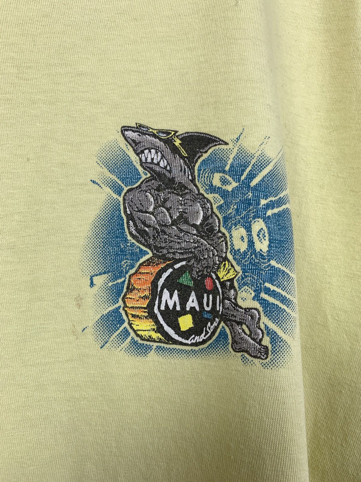 Maui and Sons Vintage Maui And Sons Sharkoerectus Crazy Surfing T-Shirt Size US XXL / EU 58 / 5 - 10 Thumbnail