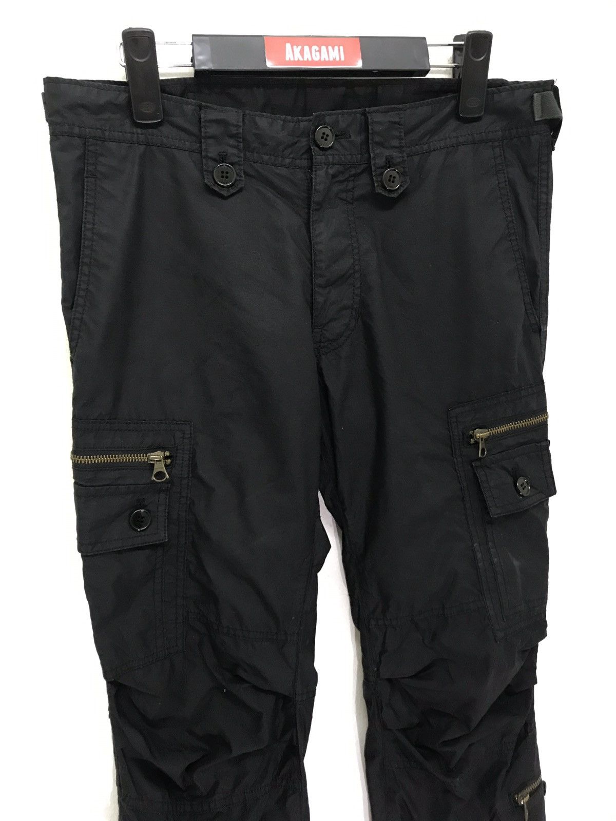 Japanese Brand Abahouse Tactical Pant Thin Materials Black Slim Size US 30 / EU 46 - 3 Thumbnail