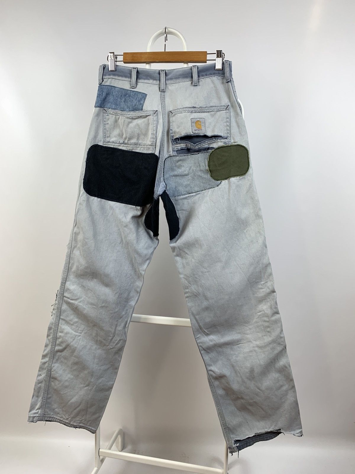 Carhartt 80s Vintage Carhartt Patchwork Custom Distressed Denim Pants Size US 30 / EU 46 - 5 Thumbnail