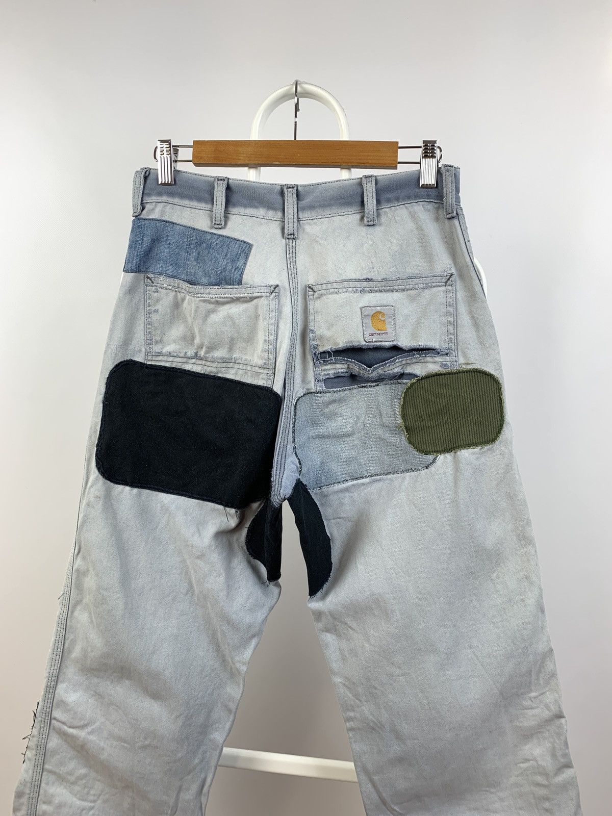 Carhartt 80s Vintage Carhartt Patchwork Custom Distressed Denim Pants Size US 30 / EU 46 - 3 Thumbnail