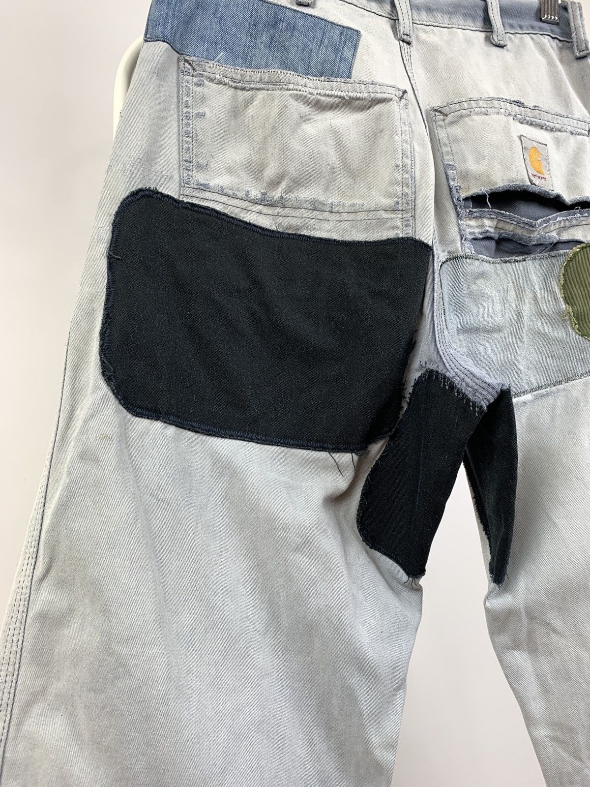 Carhartt 80s Vintage Carhartt Patchwork Custom Distressed Denim Pants Size US 30 / EU 46 - 8 Thumbnail