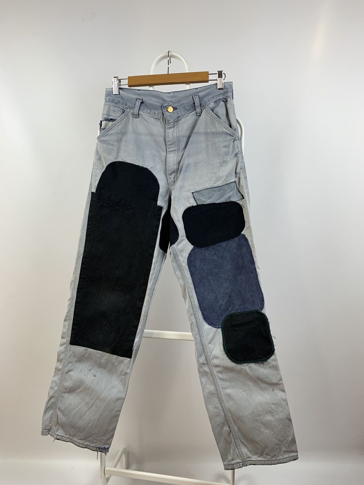 Carhartt 80s Vintage Carhartt Patchwork Custom Distressed Denim Pants Size US 30 / EU 46 - 4 Thumbnail
