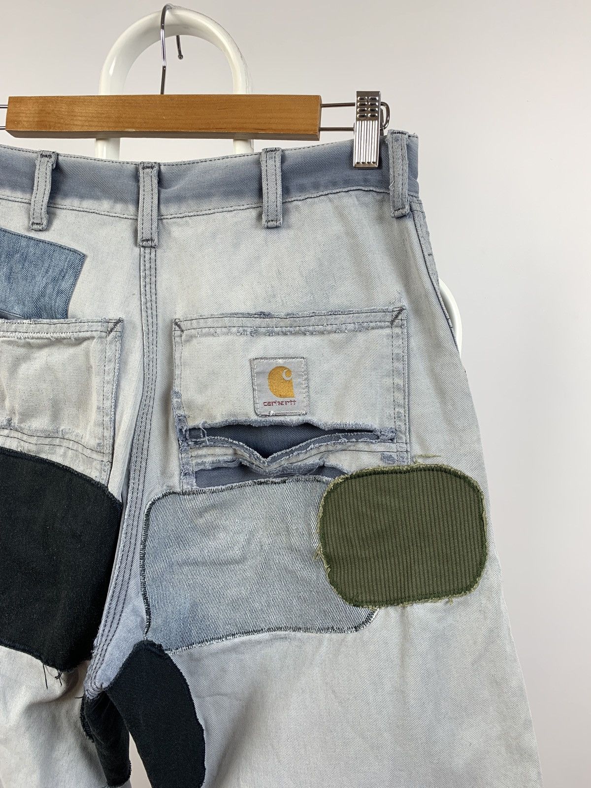 Carhartt 80s Vintage Carhartt Patchwork Custom Distressed Denim Pants Size US 30 / EU 46 - 7 Thumbnail