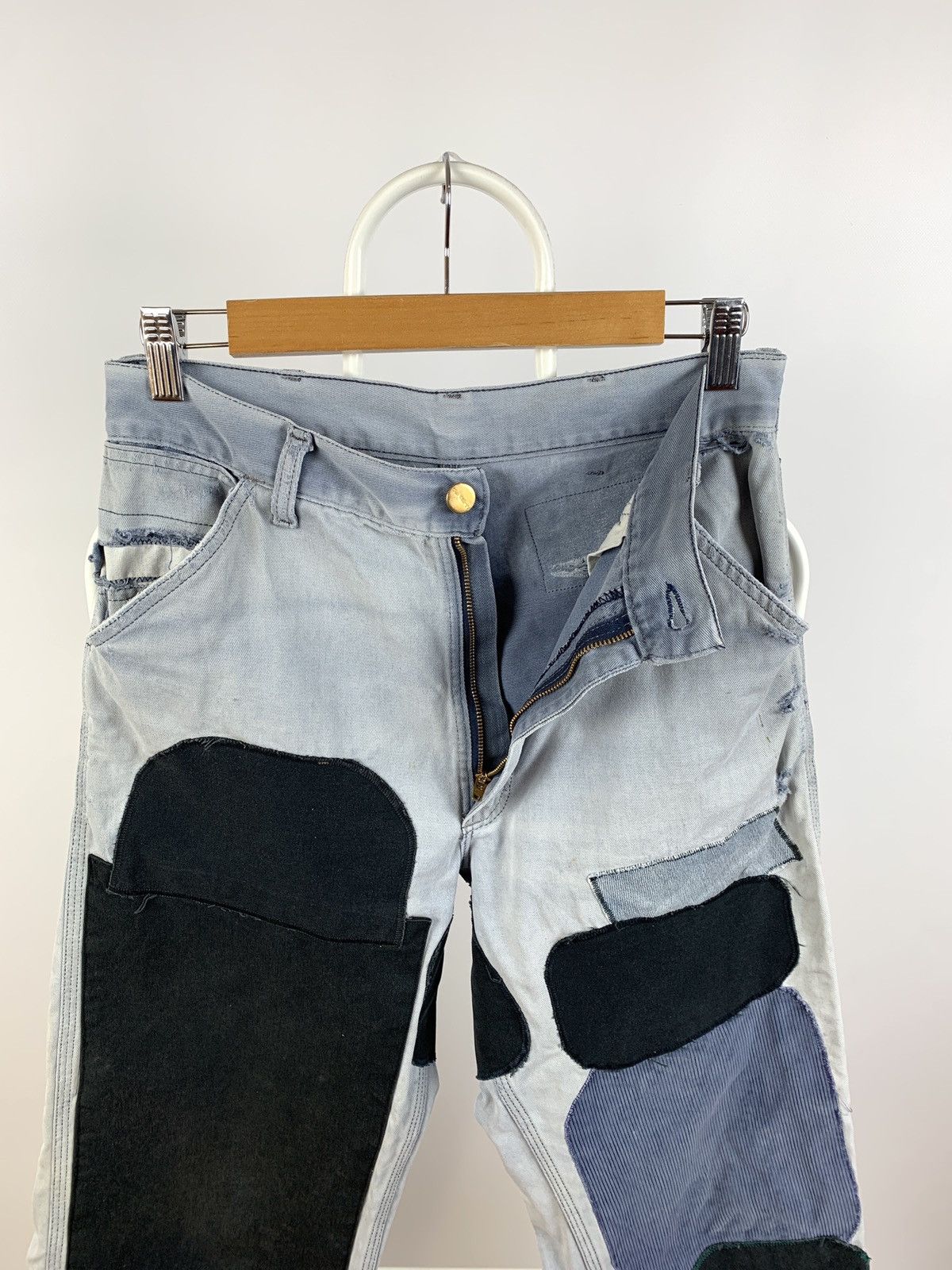 Carhartt 80s Vintage Carhartt Patchwork Custom Distressed Denim Pants Size US 30 / EU 46 - 13 Thumbnail