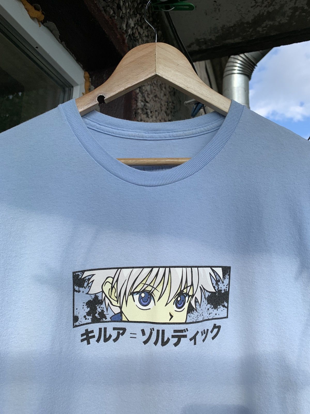 Anime Vintage Hunter x Hunter Hypland Killua Blue Anima T-Shirt Size US L / EU 52-54 / 3 - 4 Thumbnail