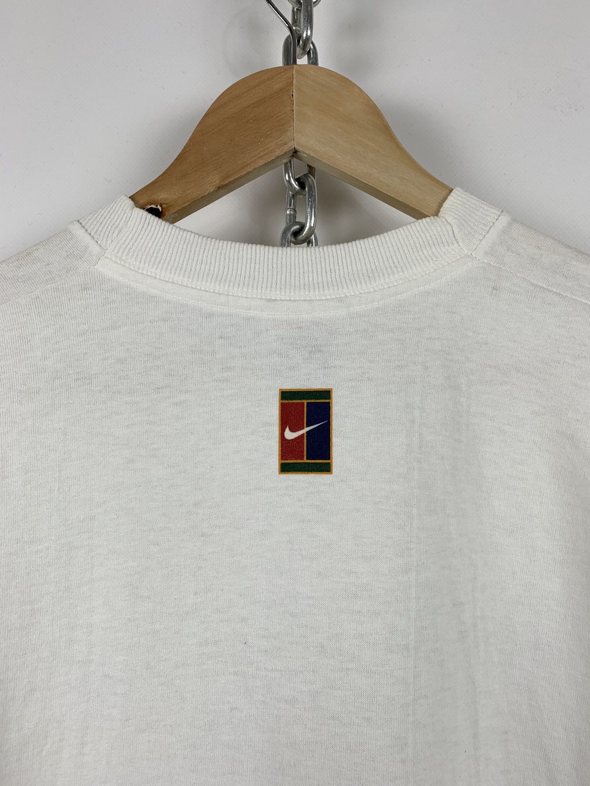 Nike 90s Vintage Nike Tennis Court Single Stitch T-Shirt Size US S / EU 44-46 / 1 - 6 Thumbnail