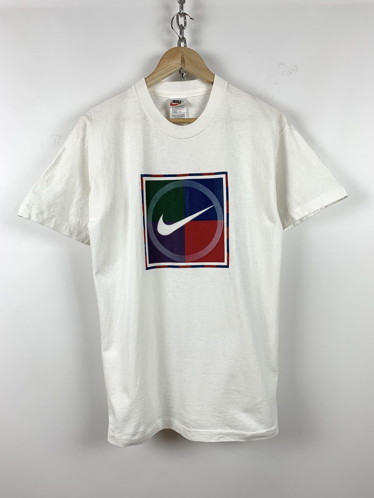 Nike 90s Vintage Nike Tennis Court Single Stitch T-Shirt Size US S / EU 44-46 / 1 - 1 Thumbnail