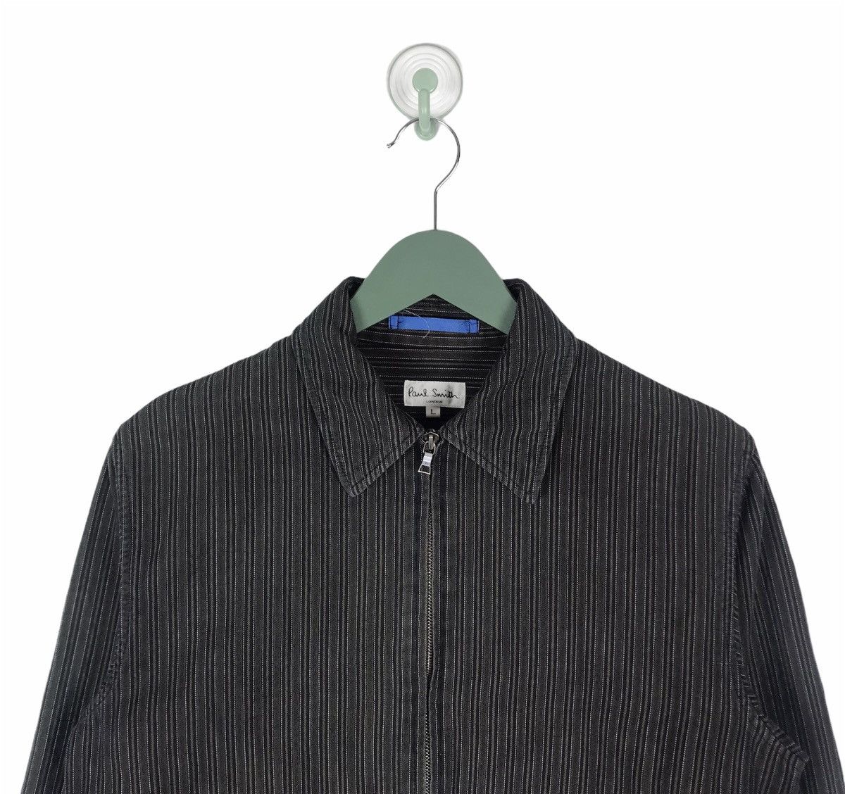 Paul Smith × Vintage Vtg 90s Paul Smith work jacket zipper full stripes Size US L / EU 52-54 / 3 - 3 Thumbnail