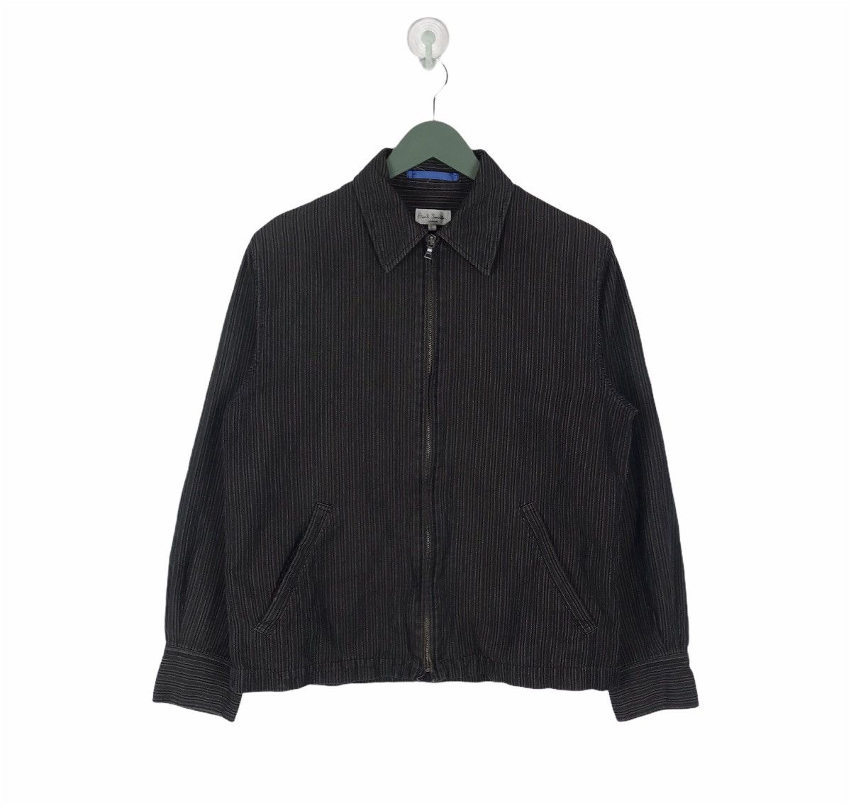 Paul Smith × Vintage Vtg 90s Paul Smith work jacket zipper full stripes Size US L / EU 52-54 / 3 - 2 Thumbnail