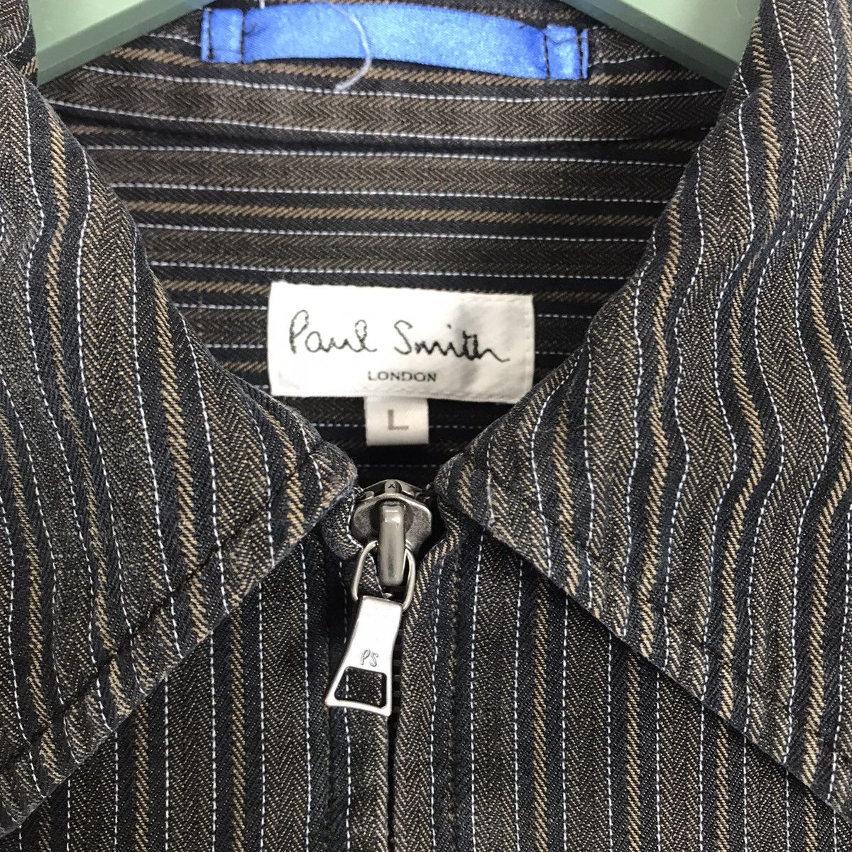 Paul Smith × Vintage Vtg 90s Paul Smith work jacket zipper full stripes Size US L / EU 52-54 / 3 - 5 Thumbnail