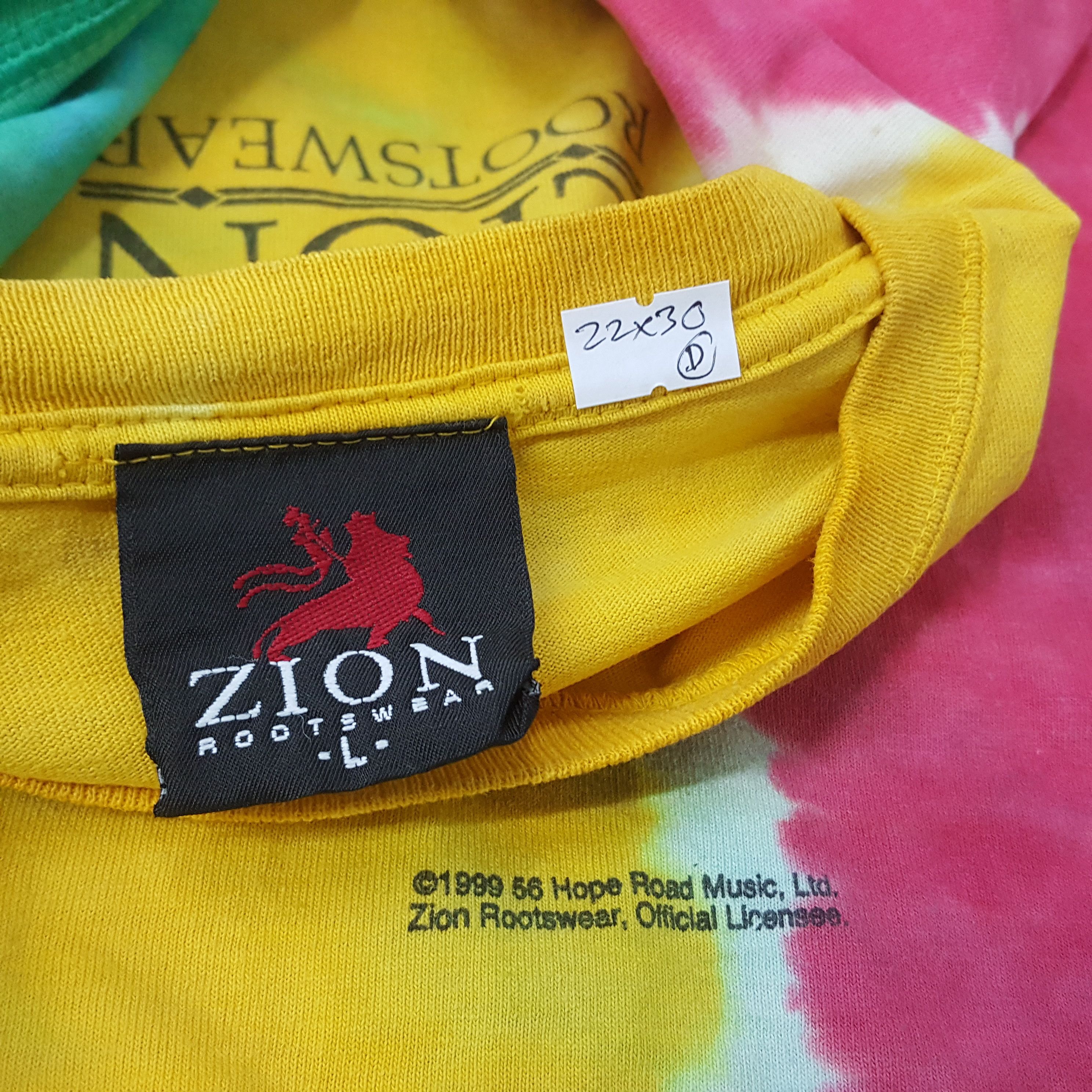 Bob Marley × Vintage Vintage 90's Bob Marley Tie Dye nice design t-shirt Size US L / EU 52-54 / 3 - 3 Thumbnail