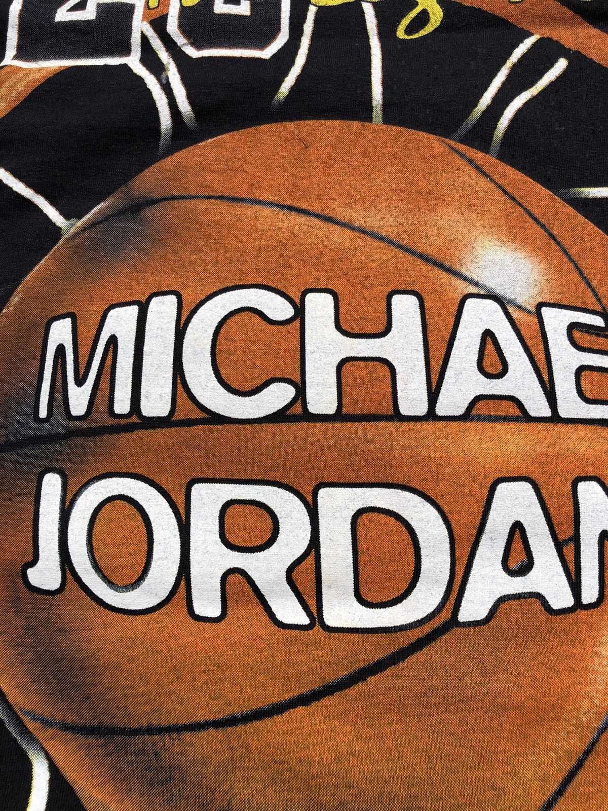 NBA Vintage 90s Michael Jordan Chicago Bulls NBA Black Tee Size US XL / EU 56 / 4 - 12 Thumbnail