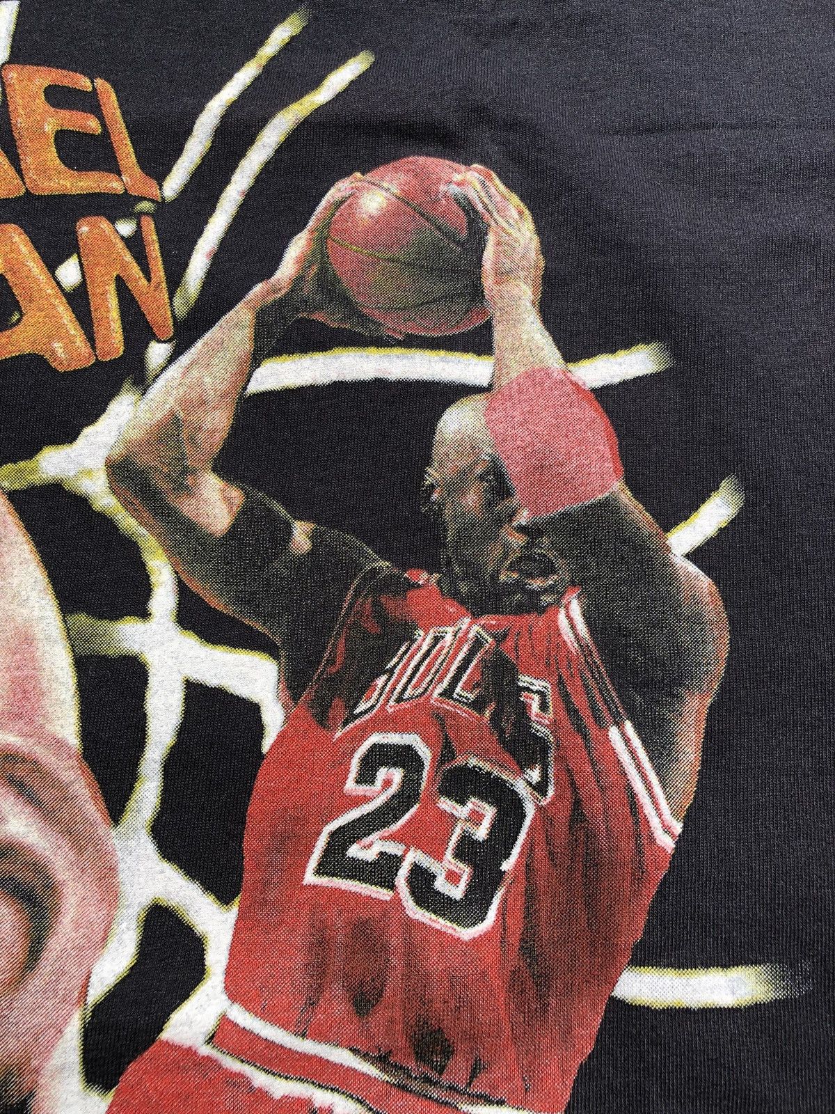 NBA Vintage 90s Michael Jordan Chicago Bulls NBA Black Tee Size US XL / EU 56 / 4 - 6 Thumbnail