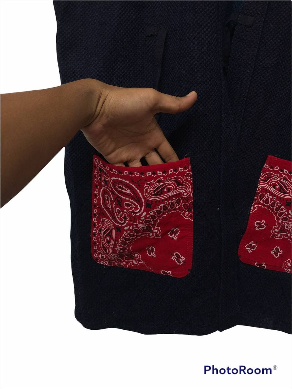 Indigo × Japanese Brand × Vintage Dyed Sashiko Stitching Kimono Passley Pocket Visvim Style Size US XL / EU 56 / 4 - 3 Thumbnail