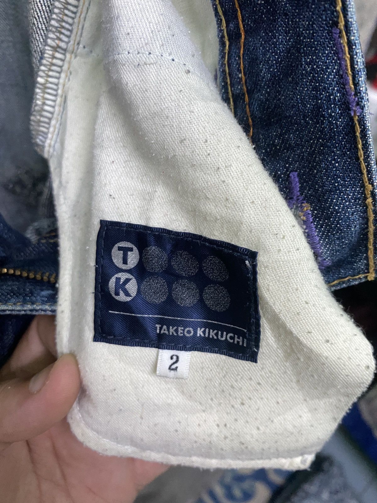 Designer × Japanese Brand Japanese TAKEO KIKUCHI Floral motif Embroidered Denim Size US 31 - 13 Thumbnail