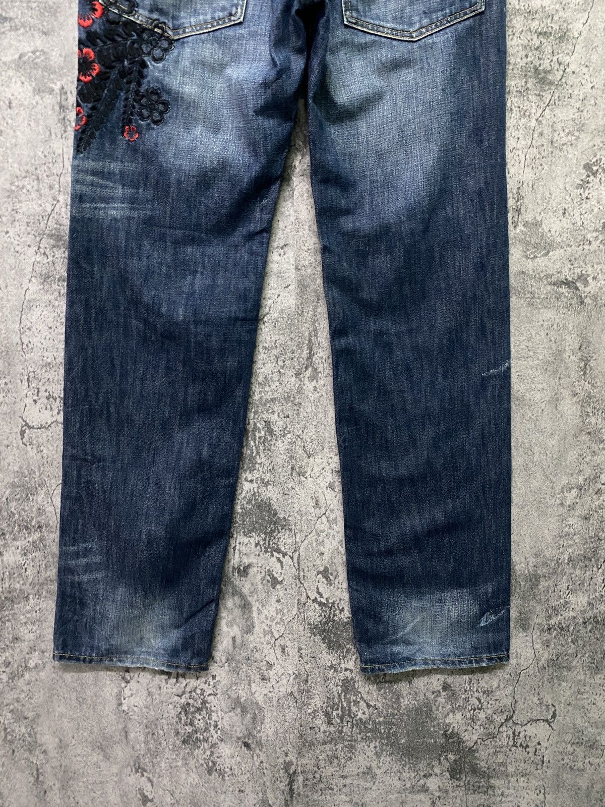 Designer × Japanese Brand Japanese TAKEO KIKUCHI Floral motif Embroidered Denim Size US 31 - 6 Thumbnail