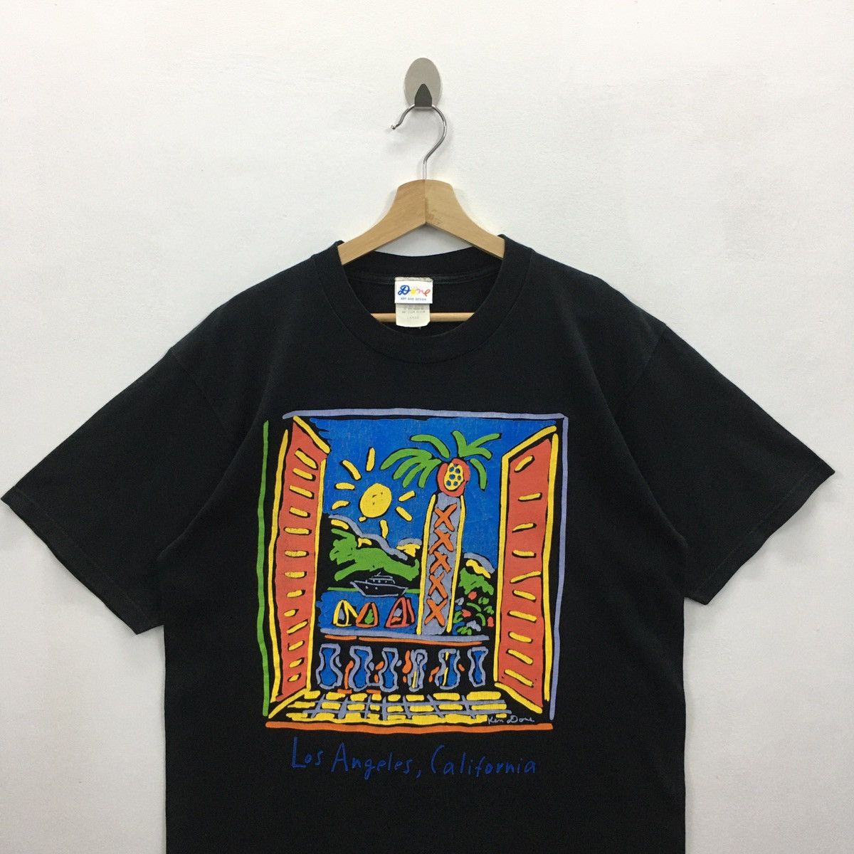 Vintage Rare Vintage KEN DONE Los Angeles Big Printed Tshirt Size US L / EU 52-54 / 3 - 5 Thumbnail